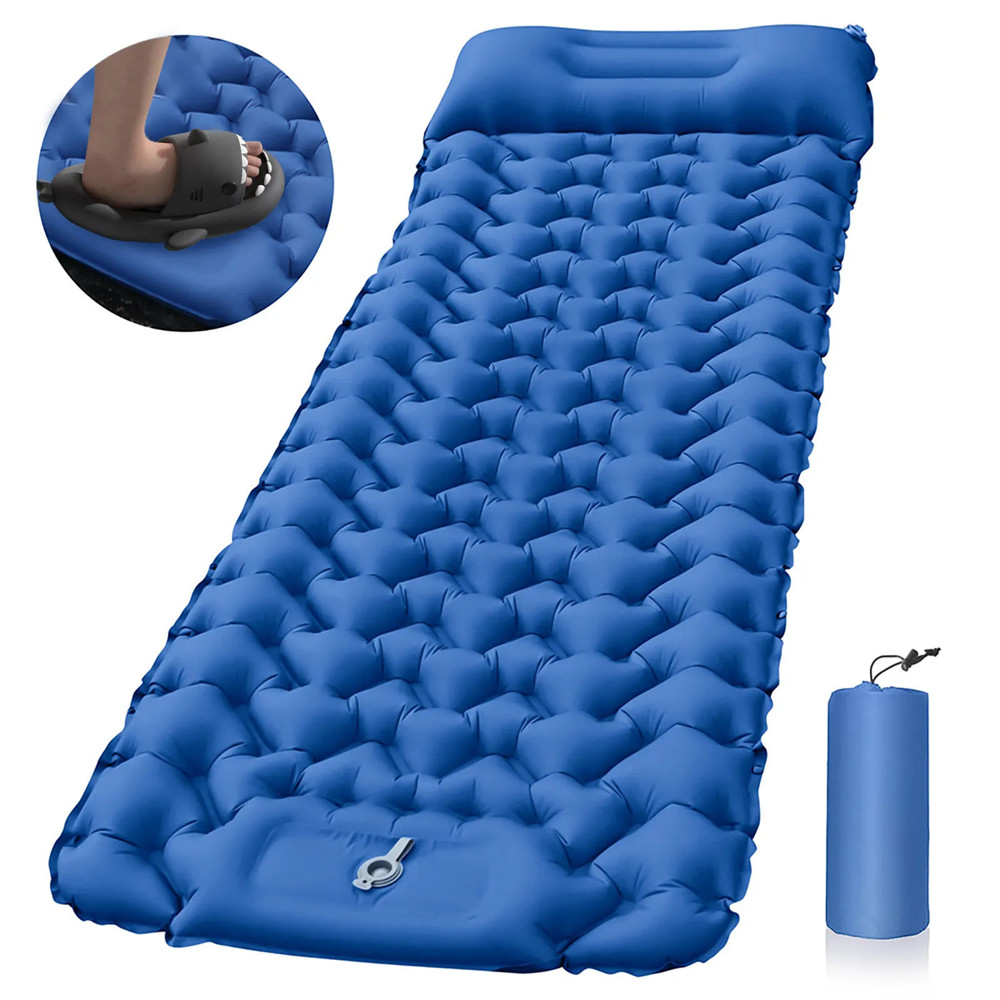 Matelas Gonflable de Camping avec Oreillers - Lit de Voyage Ultra-léger