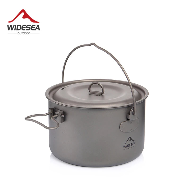 Set de Cuisine en Titane Widesea pour Camping - Batterie de Cuisine Légère, Idéale pour Randonnée, Trekking et Pique-nique