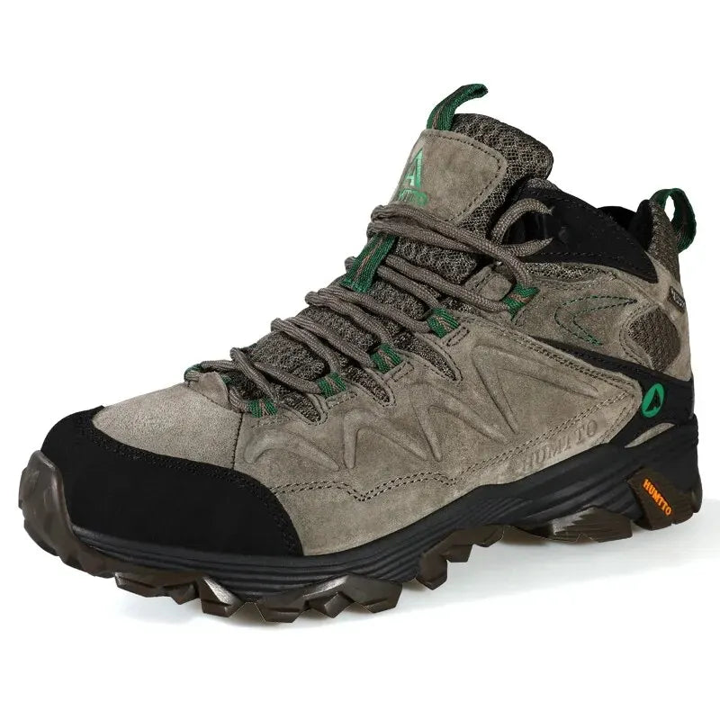 Chaussures de Randonnée HUMTTO en Cuir pour Hommes - Idéales pour Trekking et Camping, Confort et Durabilité